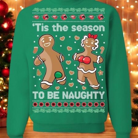 Oncoast 'tis The Season To Be Naughty Ugly Christmas Sweater Sweatshirt Product Photo 1