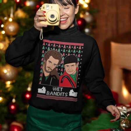 Oncoast Wet Bandits Holiday Pop Culture Ugly Christmas Sweater Sweatshirt Product Photo 1