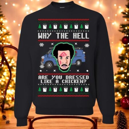 Oncoast Why The Hell Are You Dressed Like A Chicken Ugly Christmas Xmas Sweater Sweatshirt Product Photo 1