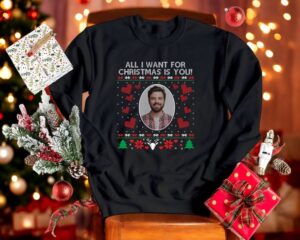 Personalised Photo All I Want For Christmas Is You Christmas Sweatshirt Product Photo 3