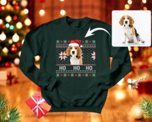 Santa Hat On Pet Custom Christmas Sweatshirt Product Photo 2