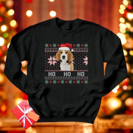 Santa Hat On Pet Custom Christmas Sweatshirt Product Photo 1