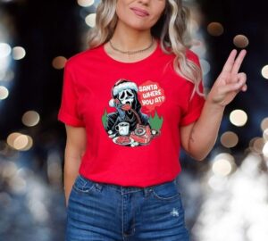 Santa Where You at Christmas Shirt Product Photo 2