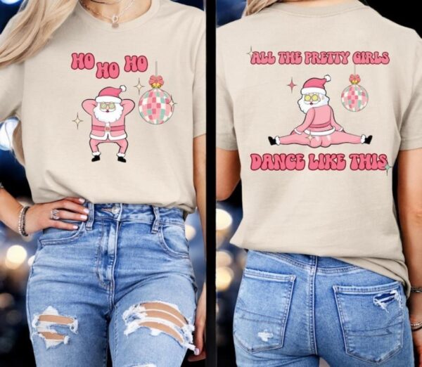 Sarcastic Pink Santa Christmas Sweatshirt Product Photo 1