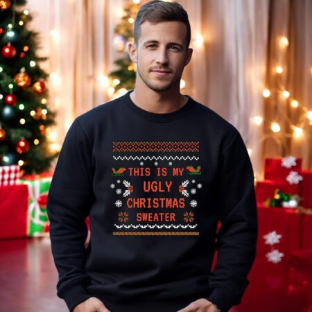 this is my ugly christmas Ugly Christmas Sweater for Women Product Photo 1