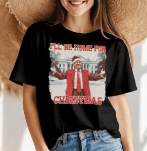 Vintage Funny Humorous Trump I'll Be Home For Christmas 2024 Shirt Product Photo 4