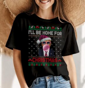 Vintage Funny Humorous Trump I'll Be Home For Christmas T-Shirt Product Photo 4