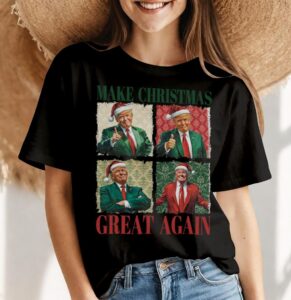 Vintage Make Christmas Great Again Santa Funny Shirt Product Photo 4