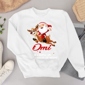 Vintage Xmas Omi Claus Like A Normal Omi Santa Claus Reindeer Merry Christmas Shirt Product Photo 3