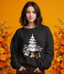 Winter Christmas Tree Glowing Christmas Sweatshirt Product Photo 2