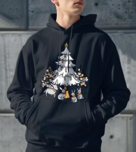 Winter Christmas Tree Glowing Christmas Sweatshirt Product Photo 3