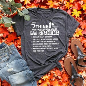 Best Grandma Five Things About My Grandma Shirt Product Photo 3