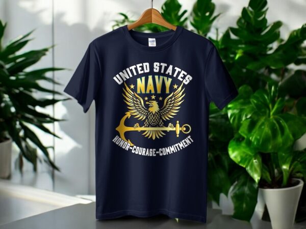 Bold Navy Eagle Graphic T-Shirt Product Photo 1