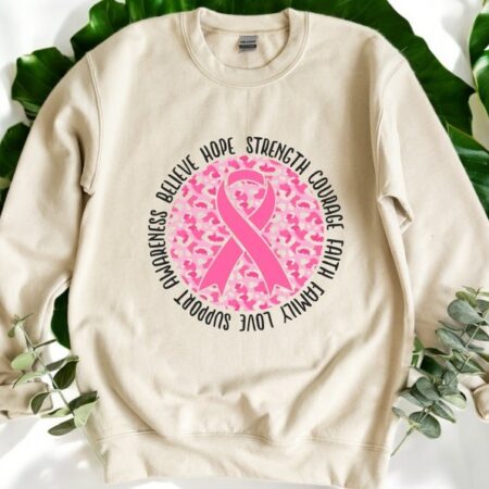 Breast Cancer Awareness Pullove Cancer Support Sweatshirt Product Photo 1