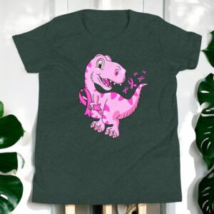 Breast Cancer Dinosaur Cancer Awareness T-Shirt Product Photo 2