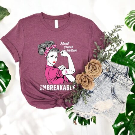 Breast Cancer Warrior Unbrekable Shirt Product Photo 1