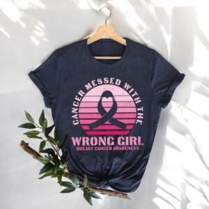 Cancer Mesed With The Wrong Girl Breast Cancer Awareness Shirt Product Photo 2