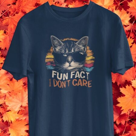 Cool Cat I Don't Care T-Shirt Product Photo 1