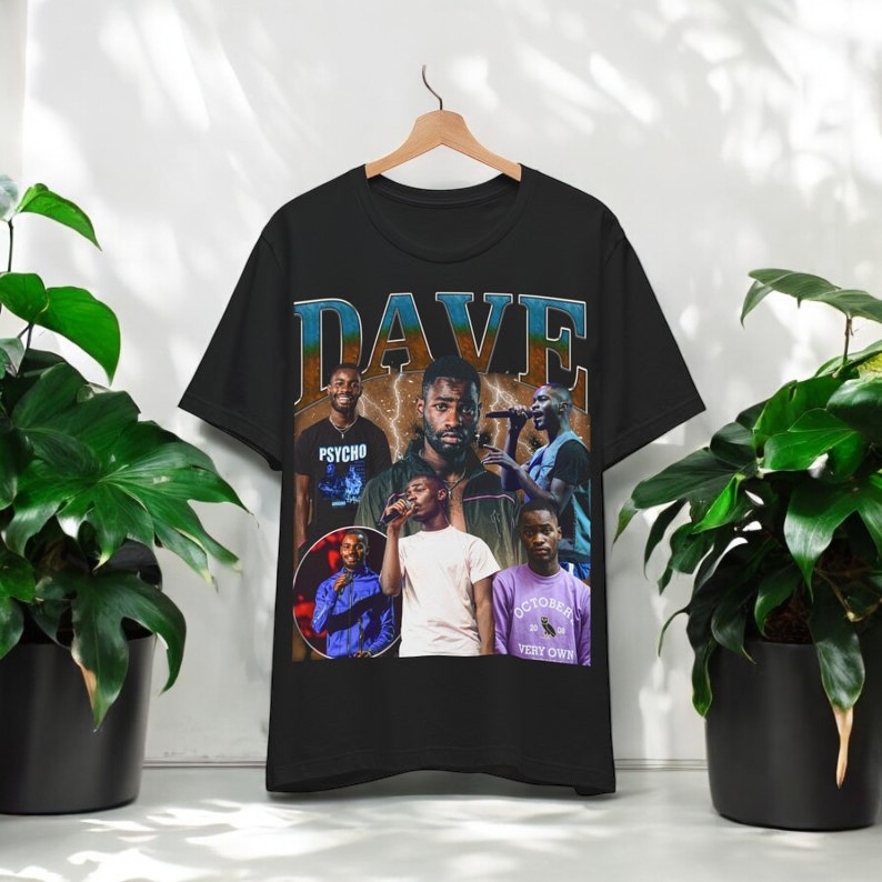 Dave Uk Rapper Vintage 90s Bootleg T-Shirt Product Photo 2