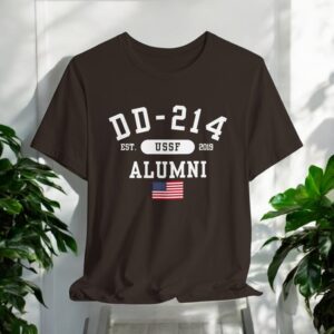 Dd-214 Alumni (Ussf) Military Retirement T-Shirt Product Photo 3