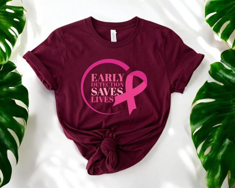 Early Detection Save Lives Breast Cancer Awareness Shirt Product Photo 2