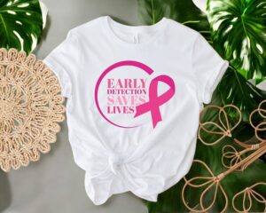 Early Detection Save Lives Breast Cancer Awareness Shirt Product Photo 3