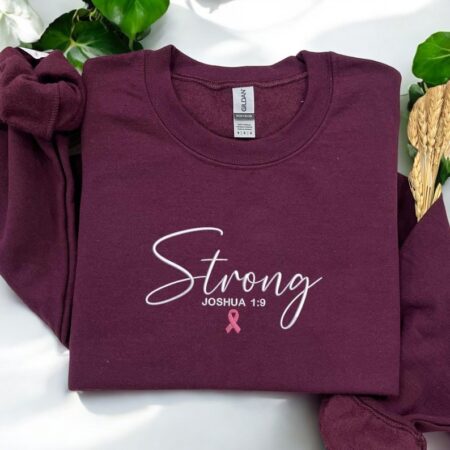 Embroidered Breast Cancer Survivor Tee Breast Cancer Sweatshirt Product Photo 1