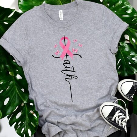 Faith Breast Cancer Shirt Product Photo 1