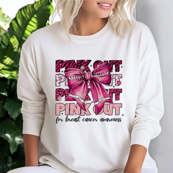 Floral Breast Cancer Pink Butterfly T-Shirt Product Photo 1