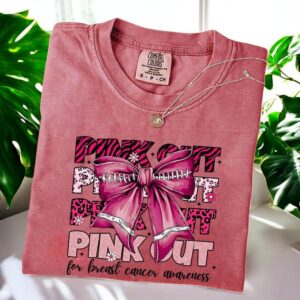 Floral Breast Cancer Pink Ribbon Cancer Pink Out Shirt Product Photo 2