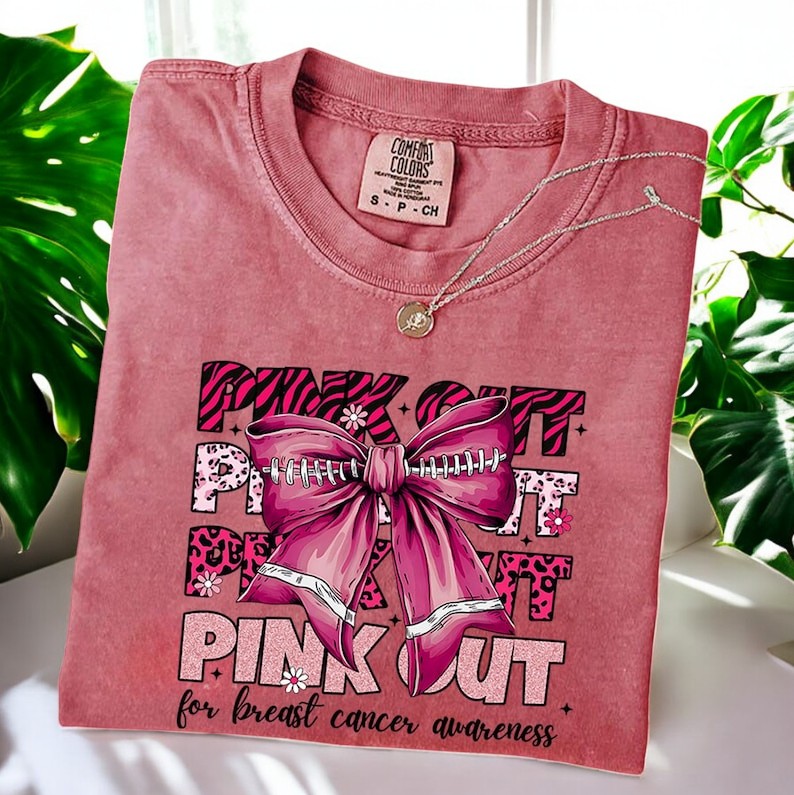 Floral Breast Cancer Pink Ribbon Cancer Pink Out Shirt Product Photo 2