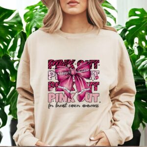 Floral Breast Cancer Pink Ribbon Cancer Pink Out Shirt Product Photo 3