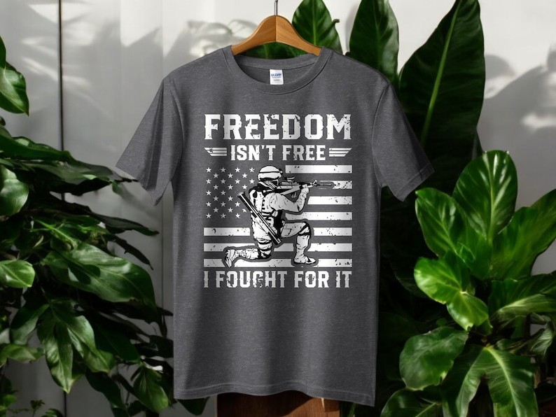 Freedom Isn't Free I Fought For It Patriotic Military Tribute Shirt Product Photo 2