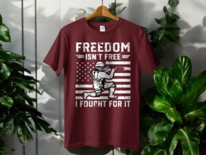 Freedom Isn't Free I Fought For It Patriotic Military Tribute Shirt Product Photo 3