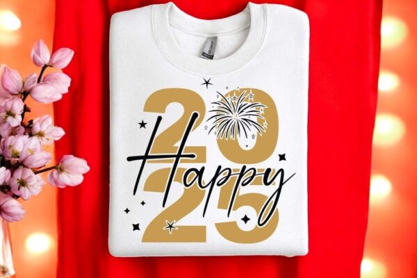 Happy 2025 New Years Party T Shirt Product Photo 1