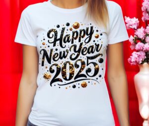 Happy New Year 2025 T Shirt Product Photo 2