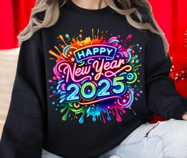 Happy New Year 2025 Trendy T Shirt Product Photo 1