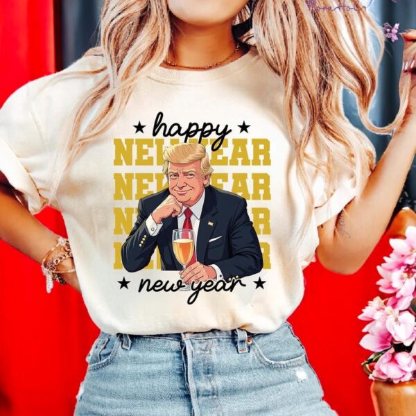 Happy New Year Trump 2025 Shirt Product Photo 1