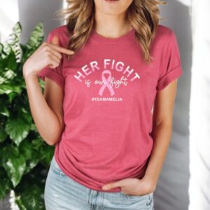 Her Fight Is Our Fight Pink Ribbon Breast Cancer Shirt Product Photo 3