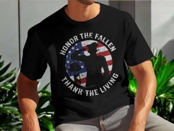 Honor The Fallen Thank The Living T-Shirt Product Photo 1