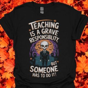 Humorous Halloween Teacher T-Shirt Product Photo 2