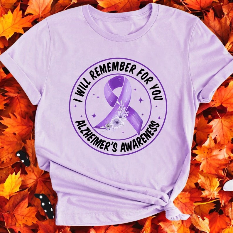 I Will Remember For You Alzheimer's Awareness Floal Shirt Product Photo 2