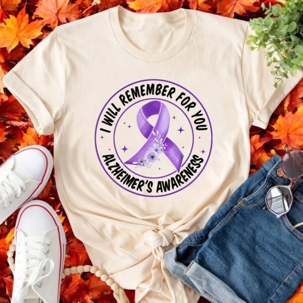 I Will Remember For You Alzheimer's Awareness Floal Shirt Product Photo 1