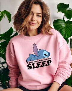 If You Love Me, Let Me Sleep Stitch Cute Shirt Product Photo 2