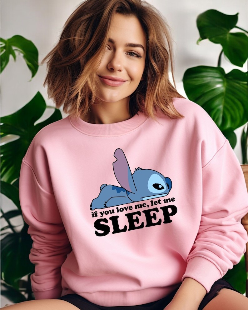 If You Love Me, Let Me Sleep Stitch Cute Shirt Product Photo 2