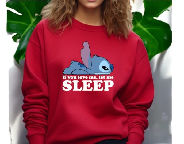 If You Love Me, Let Me Sleep Stitch Cute Shirt Product Photo 1