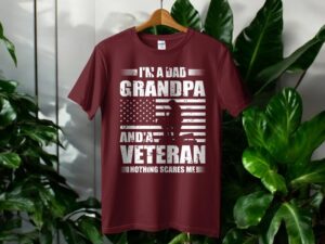 I'm A Dad Grandpa And A Veteran T-Shirt Product Photo 2