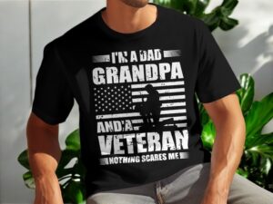 I'm A Dad Grandpa And A Veteran T-Shirt Product Photo 3