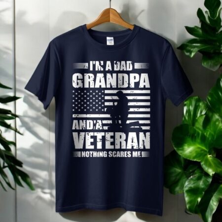 I'm A Dad Grandpa And A Veteran T-Shirt Product Photo 1