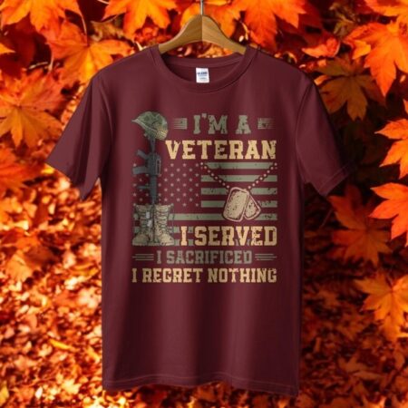 I'm A Veteran I Served I Sacrificed I Regret Nothing T-Shirt Product Photo 1